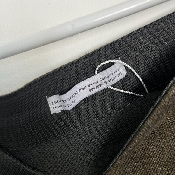 Zara Trafaluc A-Line Mini Skirt | Dark Olive - Picture 3 of 3